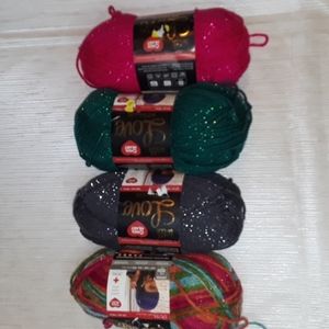 4 skeins Red Heart Love metallic